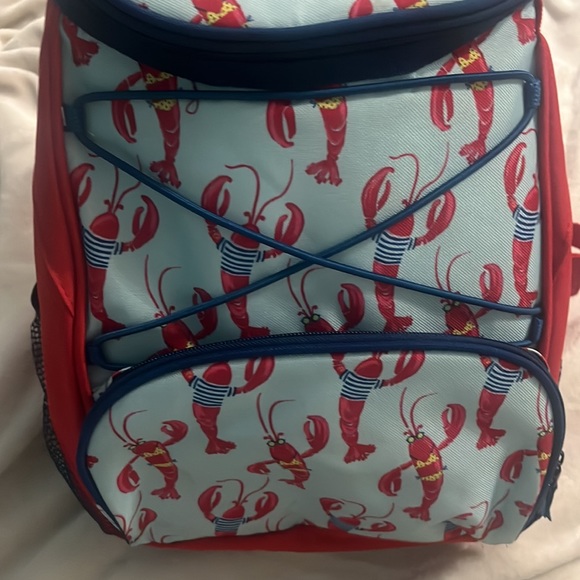🦞ONIVA Lobster Cooler Insulated Backpack w/*A Picnic Time* Red & Blue, Nautical - Picture 3 of 14